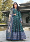 Darkslate Blue Colour Latest Fancy Designer Festive Party Wear Killer Silk With Digital Print Anarkali Salwar Suit Collection 1074